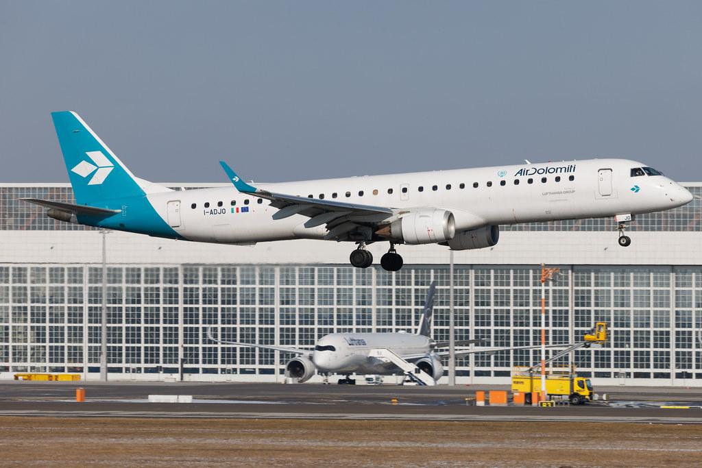 Munich Airport: Air Dolomiti (EN / DLA) | Embraer E195LR E195 | I-ADJO | MSN 19000280