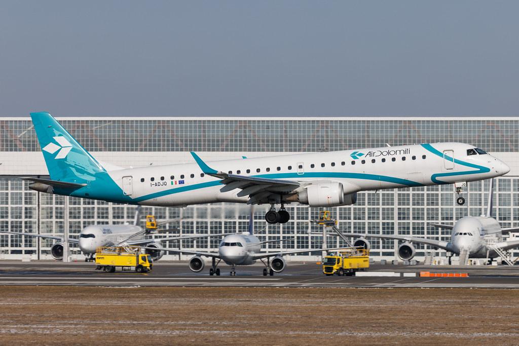 Munich Airport: Air Dolomiti (EN / DLA) | Embraer E195LR E195 | I-ADJQ | MSN 19000587