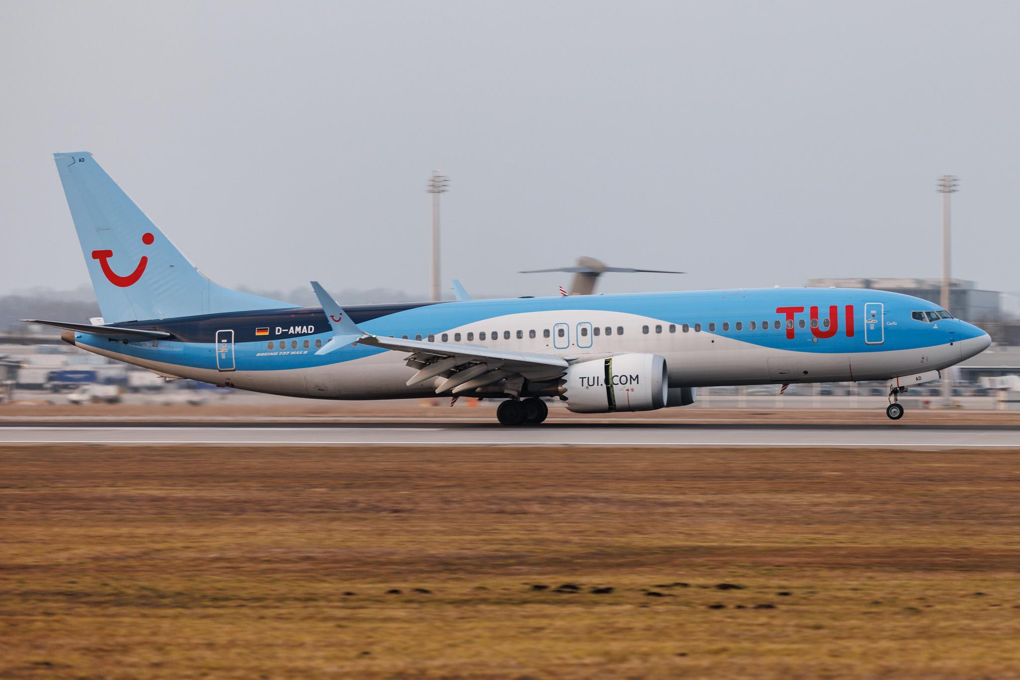 Munich Airport: TUI (X3 / TUI) | Operator: TUI fly | Boeing 737 MAX 8 B38M | D-AMAD | MSN 44658