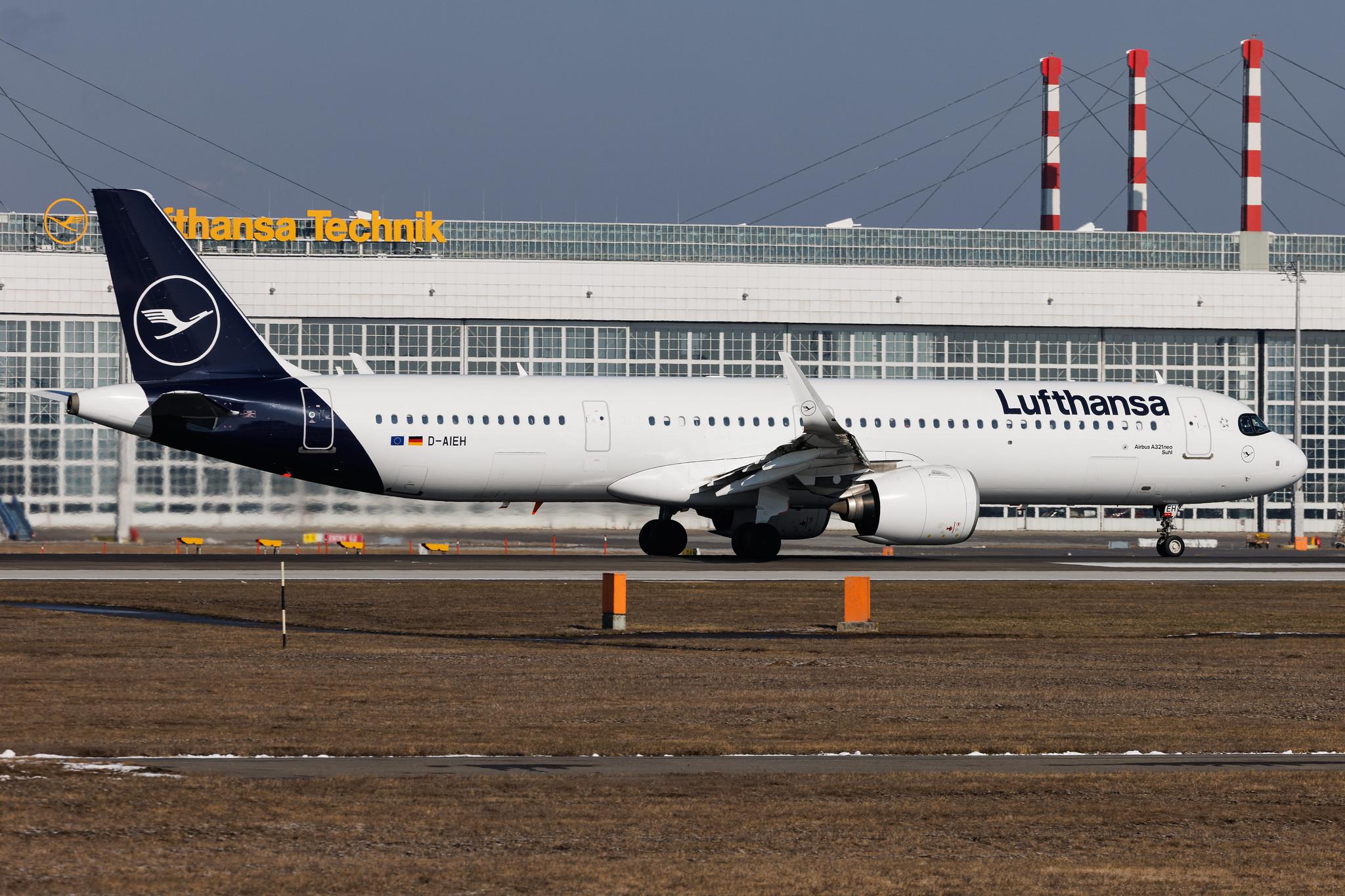 Munich Airport: Lufthansa (LH / DLH) | Airbus A321-271NX A21N | D-AIEH | MSN 10318