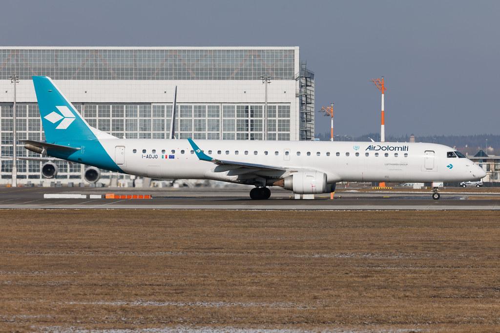 Munich Airport: Air Dolomiti (EN / DLA) | Embraer E195LR E195 | I-ADJO | MSN 19000280