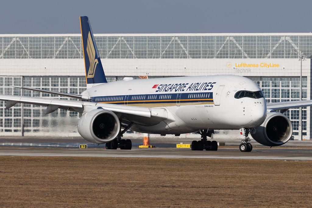 Munich Airport: Singapore Airlines (SQ / SIA) | Airbus A350-941 A359 | 9V-SMT | MSN 170