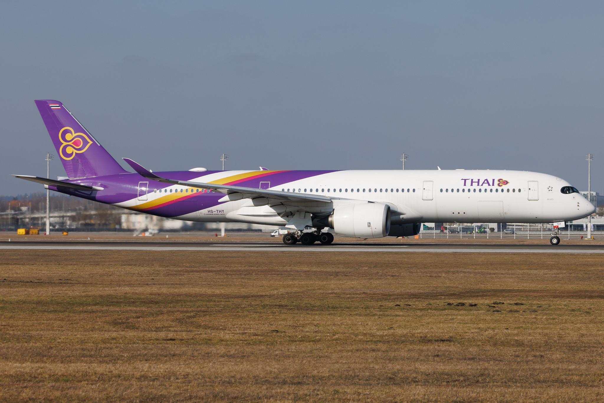 Munich Airport: Thai Airways (TG / THA) | Airbus A350-941 A359 | HS-THY | MSN 124
