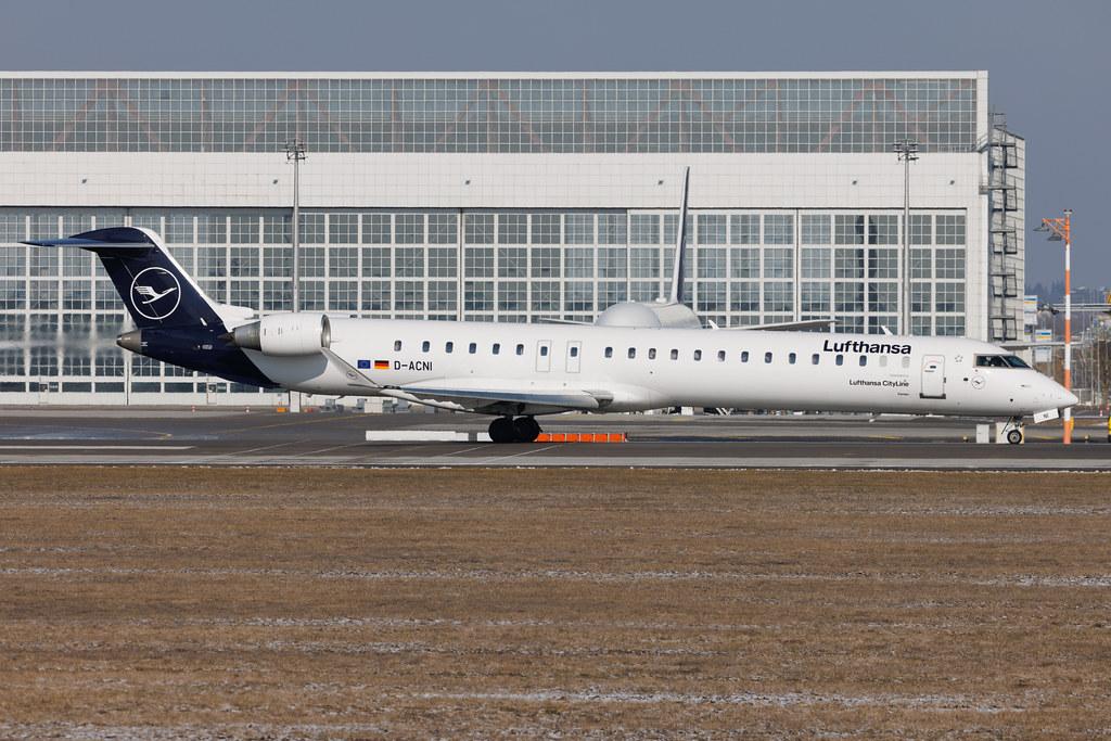 Munich Airport: Lufthansa (LH / DLH) | Operator: Lufthansa CityLine | Mitsubishi CRJ-900LR CRJ9 | D-ACNI | MSN 15248