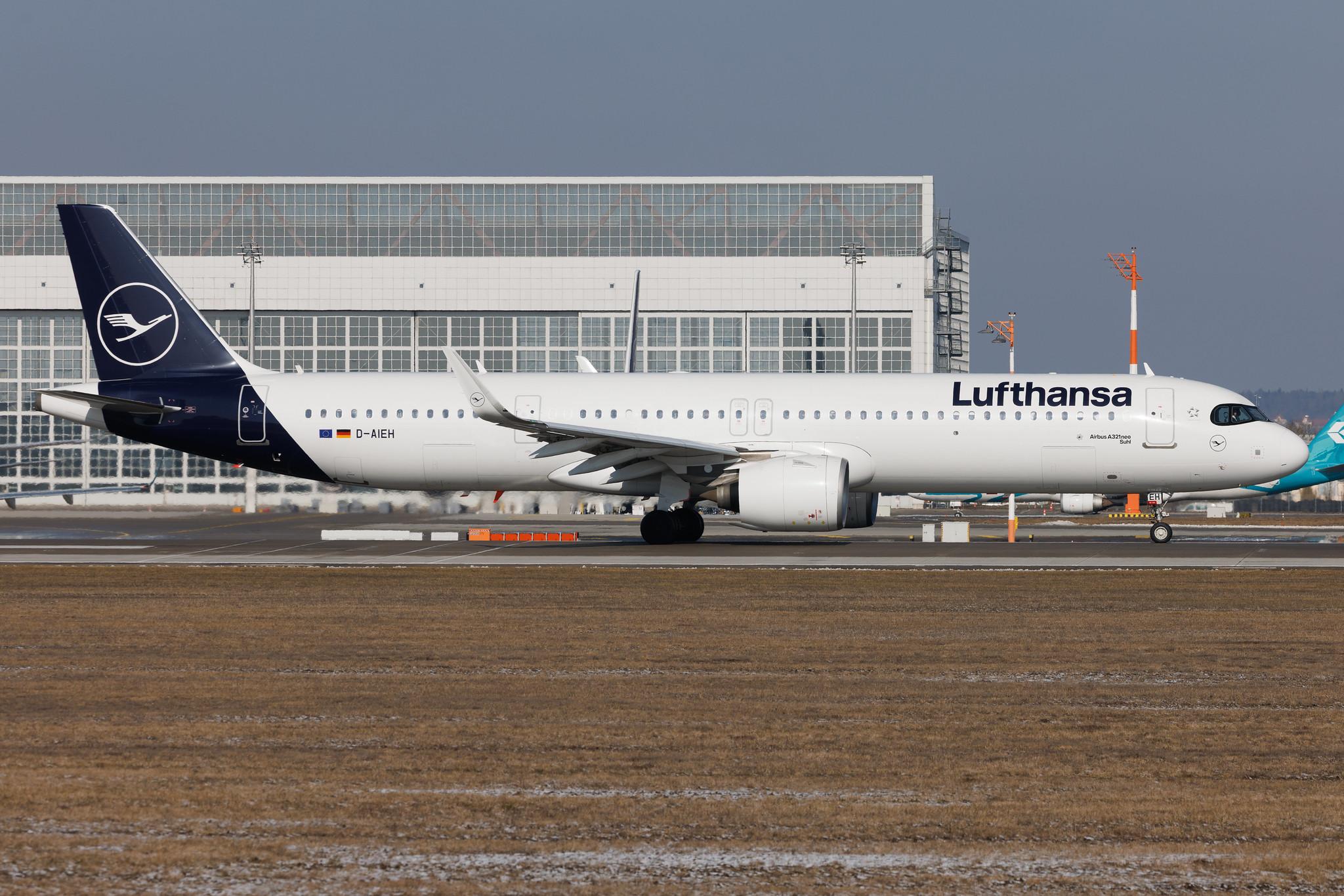 Munich Airport: Lufthansa (LH / DLH) | Airbus A321-271NX A21N | D-AIEH | MSN 10318