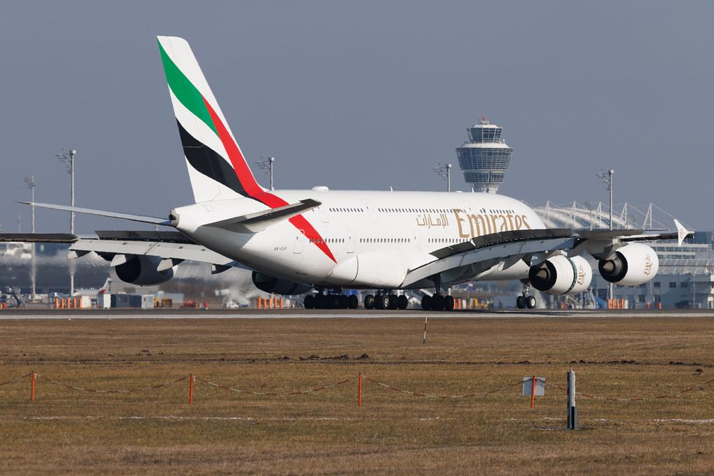 Munich Airport: Emirates (EK / UAE) | Airbus A380-861 A388 | A6-EUF | MSN 218