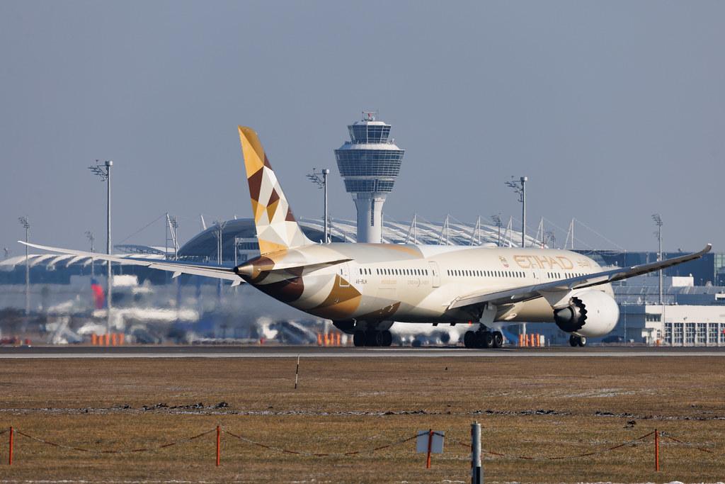 Munich Airport: Etihad Airways (EY / ETD) | Boeing 787-9 Dreamliner B789 | A6-BLN | MSN 39659