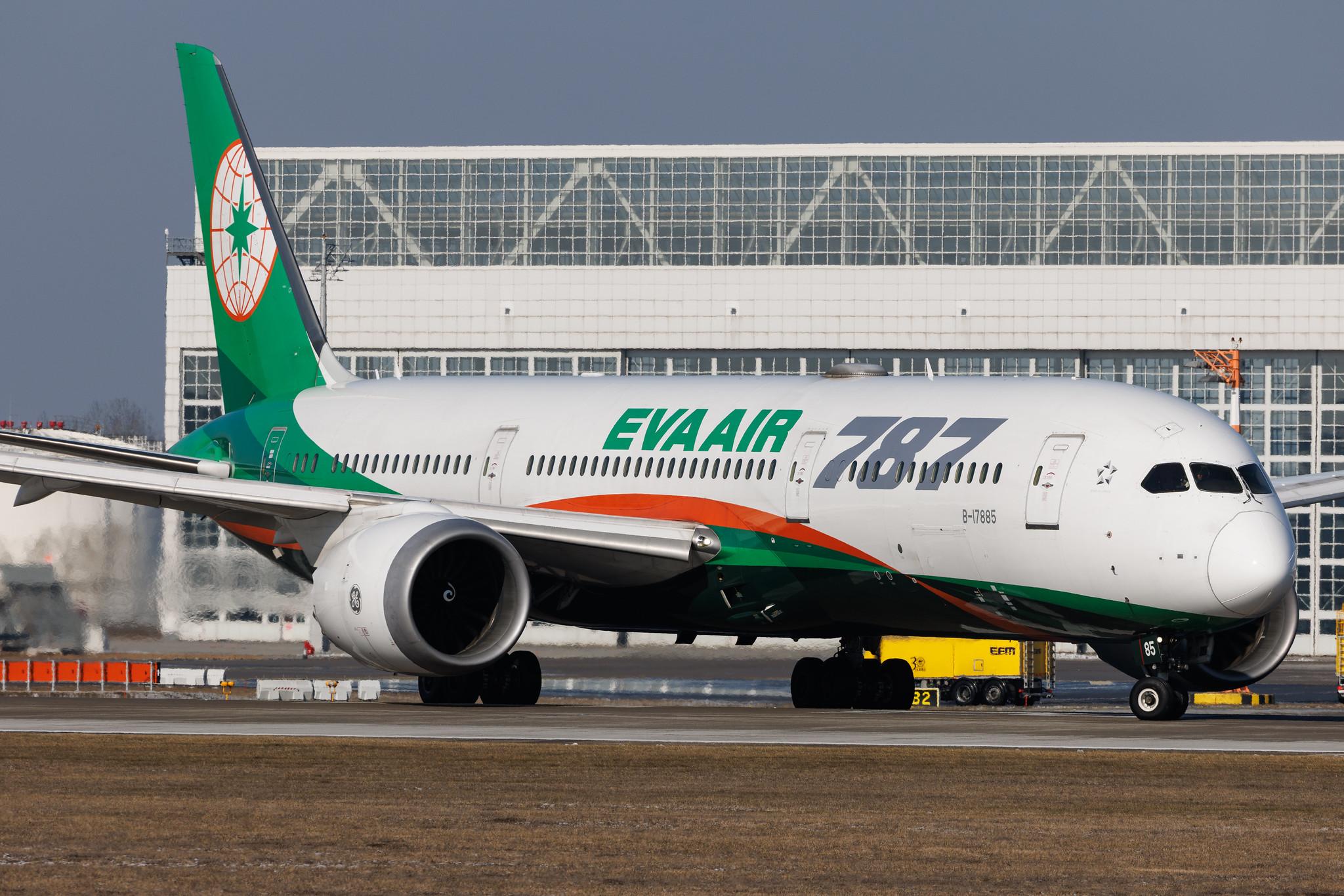 Munich Airport: EVA Air (BR / EVA) | Boeing 787-9 Dreamliner B789 | B-17885 | MSN 42118