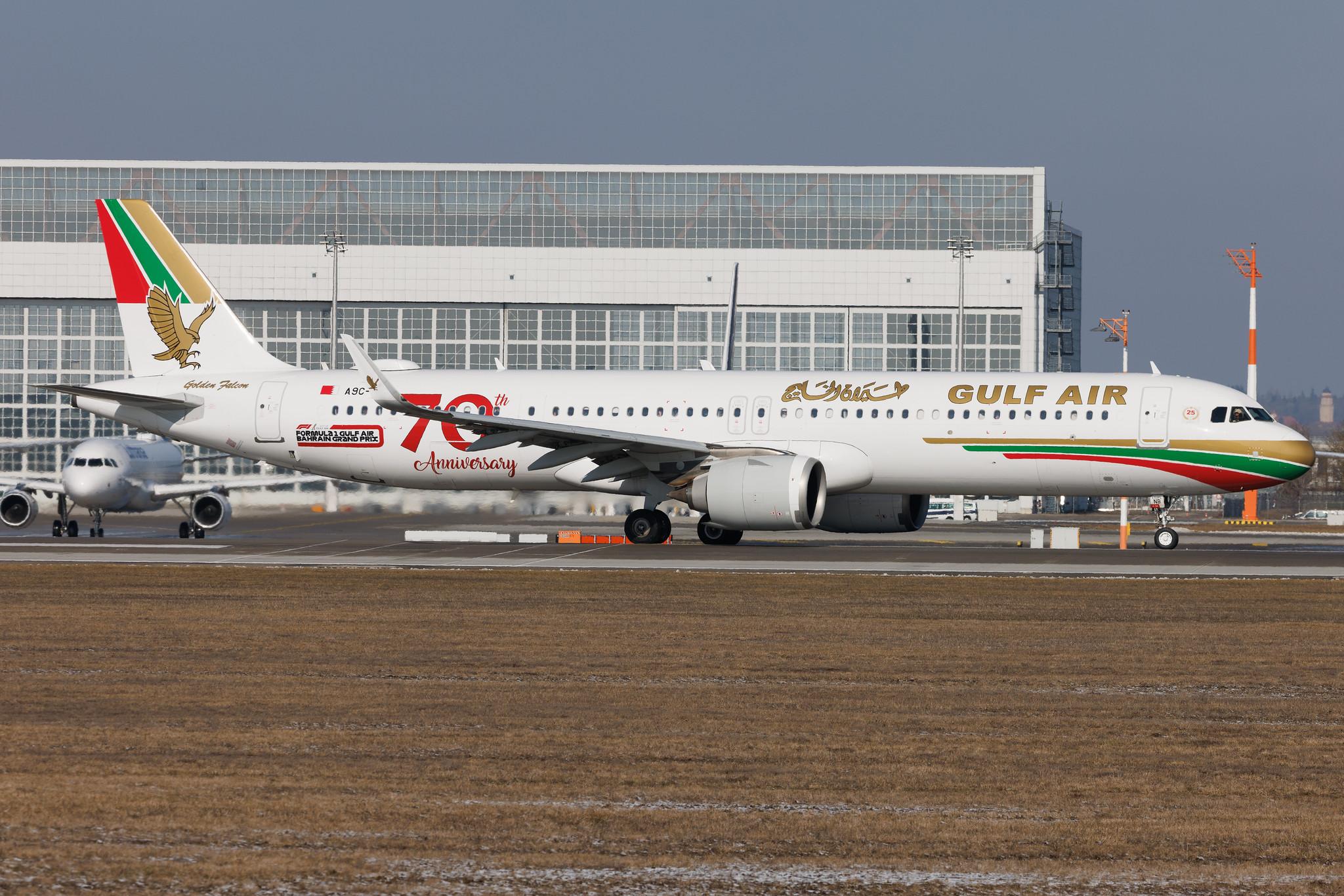 Munich Airport: Gulf Air (GF / GFA) | Livery: Retro 1976 Livery | Airbus A321-253NX A21N | A9C-NB | MSN 10169
