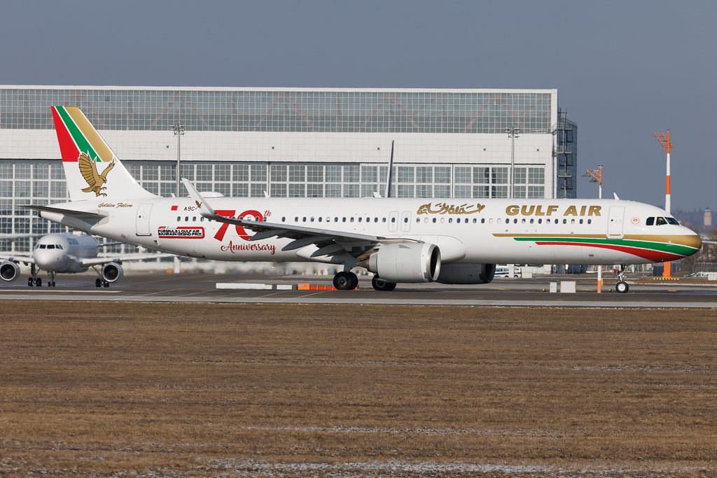 Munich Airport: Gulf Air (GF / GFA) | Livery: Retro 1976 Livery | Airbus A321-253NX A21N | A9C-NB | MSN 10169
