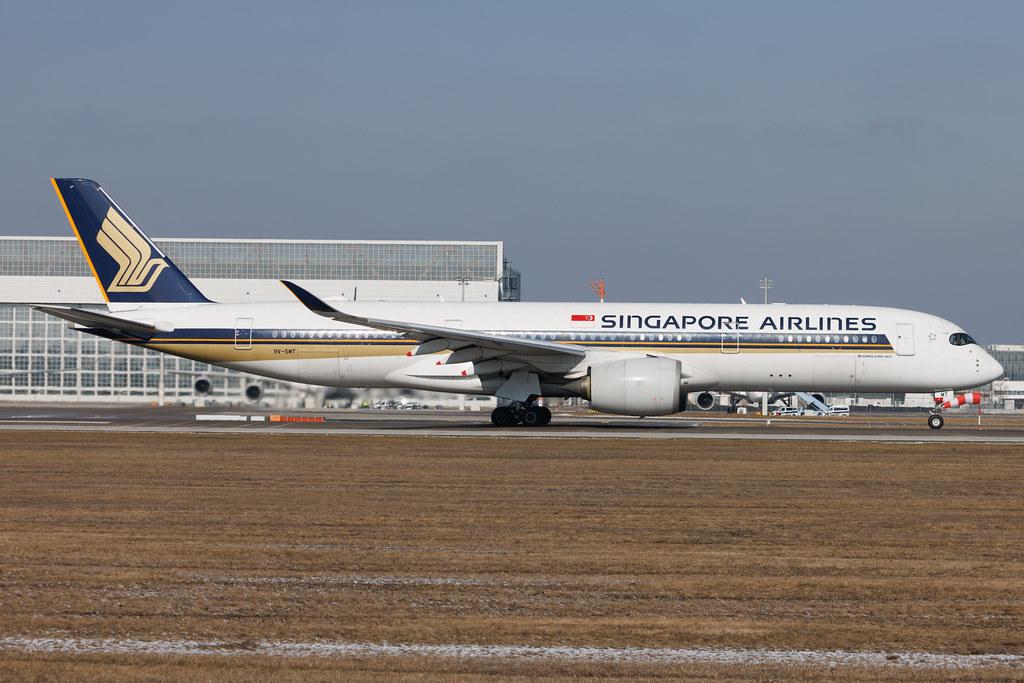 Munich Airport: Singapore Airlines (SQ / SIA) | Airbus A350-941 A359 | 9V-SMT | MSN 170