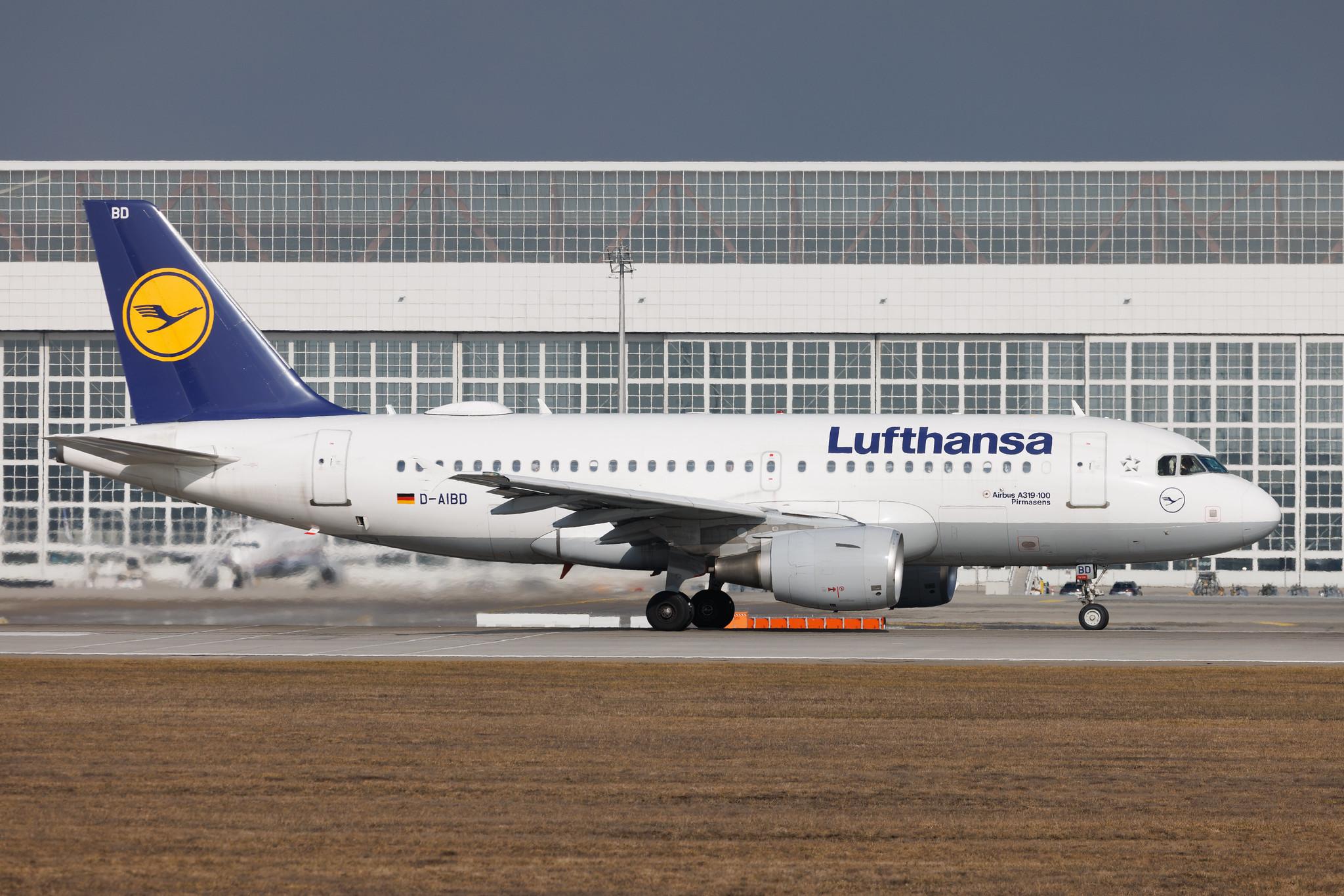 Munich Airport: Lufthansa (LH / DLH) | Airbus A319-112 A319 | D-AIBD | MSN 4455