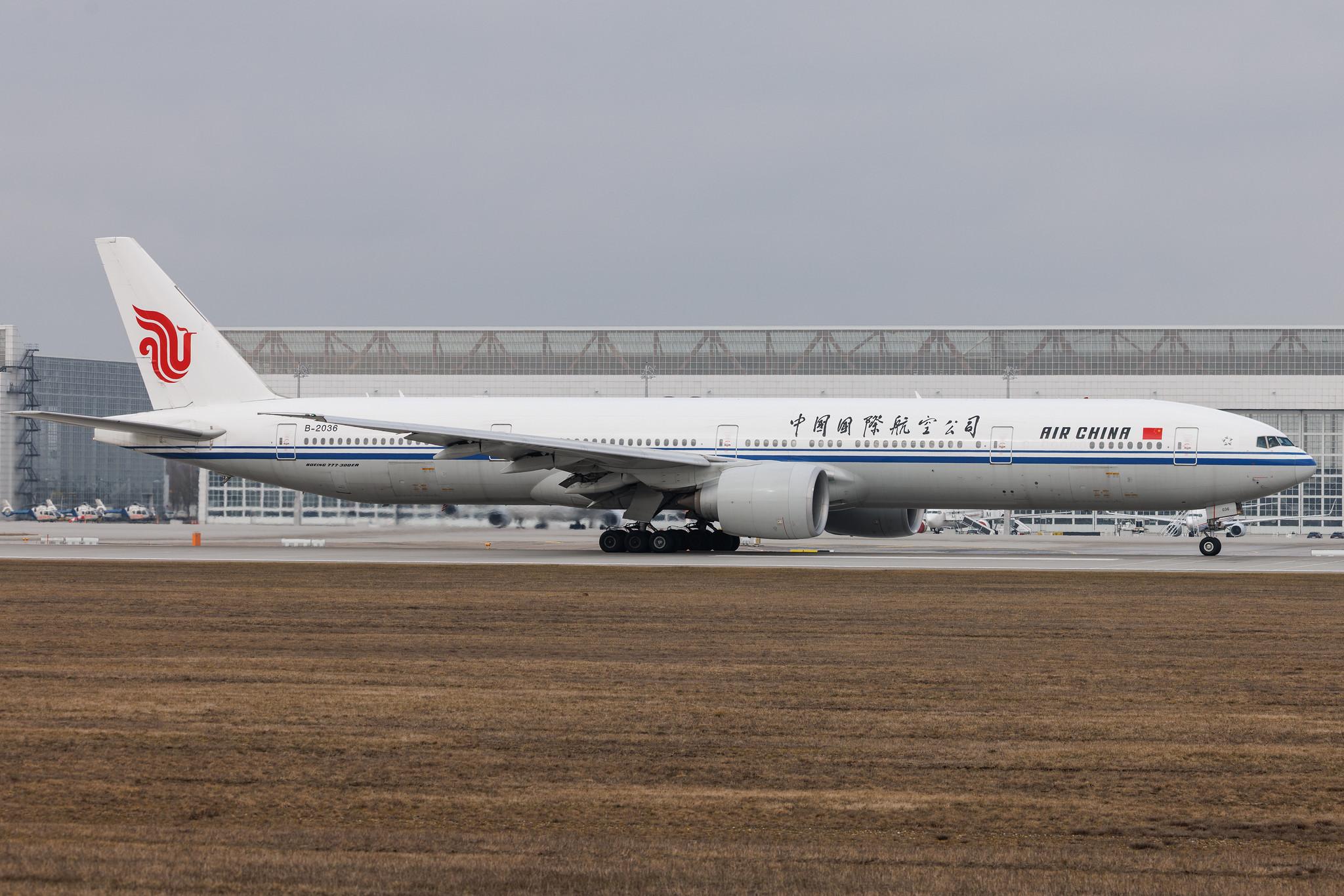 Munich Airport: Air China (CA / CCA) | Boeing 777-39L(ER) B77W | B-2036 | MSN 38676