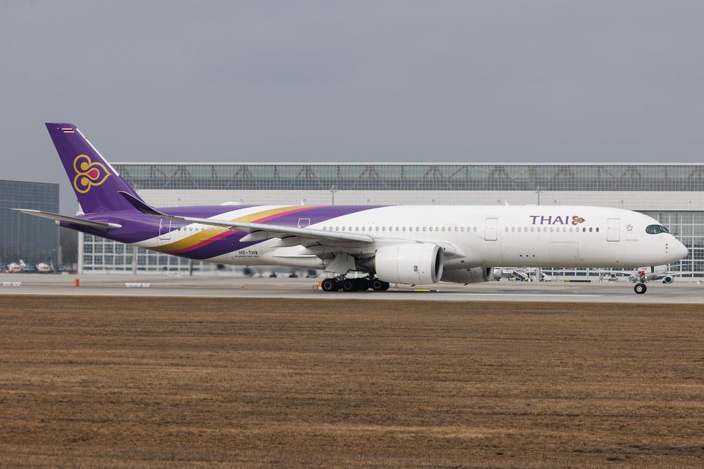 Munich Airport: Thai Airways (TG / THA) | Airbus A350-941 A359 | HS-THV | MSN 187