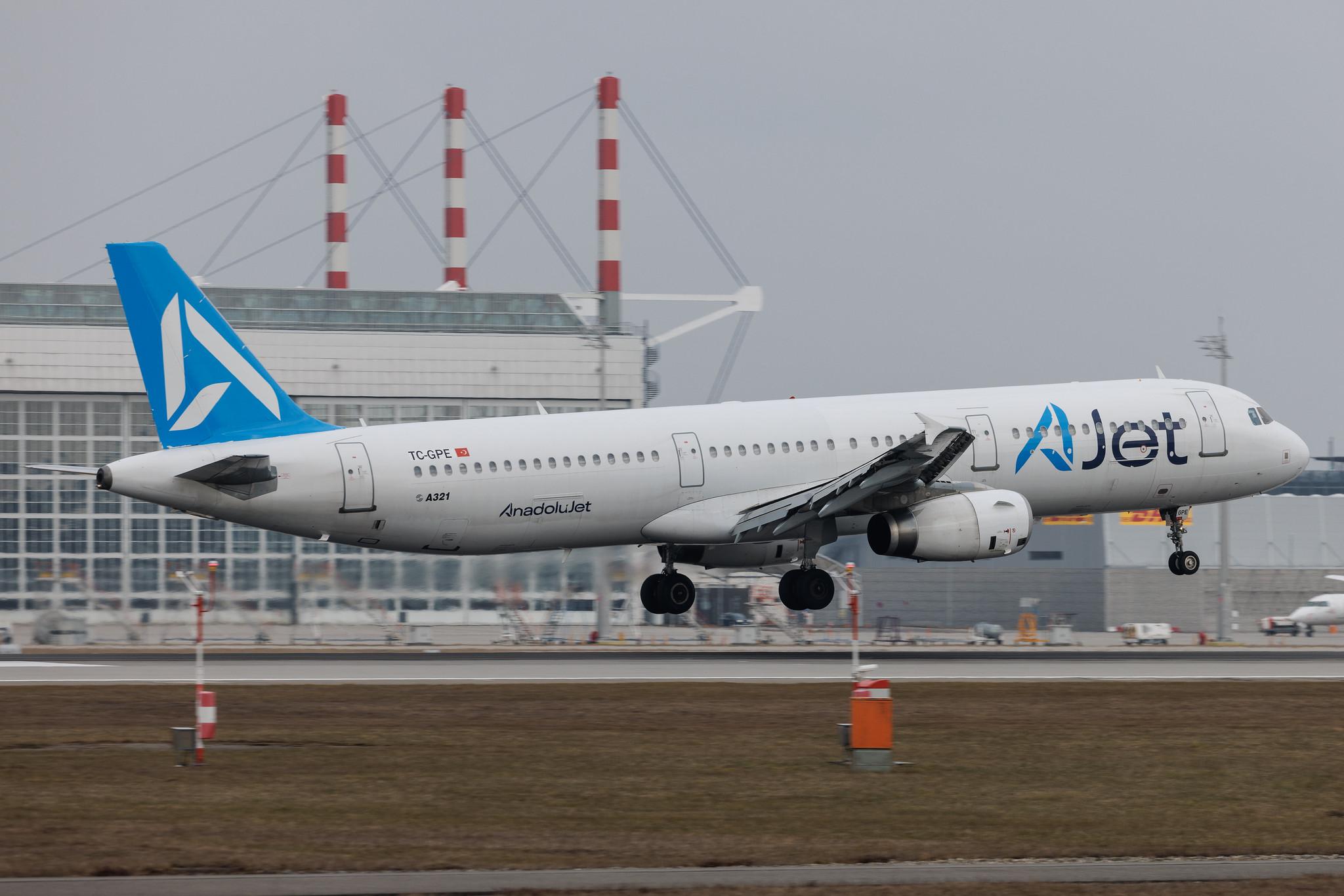 Munich Airport: AJet (VF / TKJ) | Operator: BBN Airlines |  Airbus A321-231 A321 | TC-GPE | MSN 02916