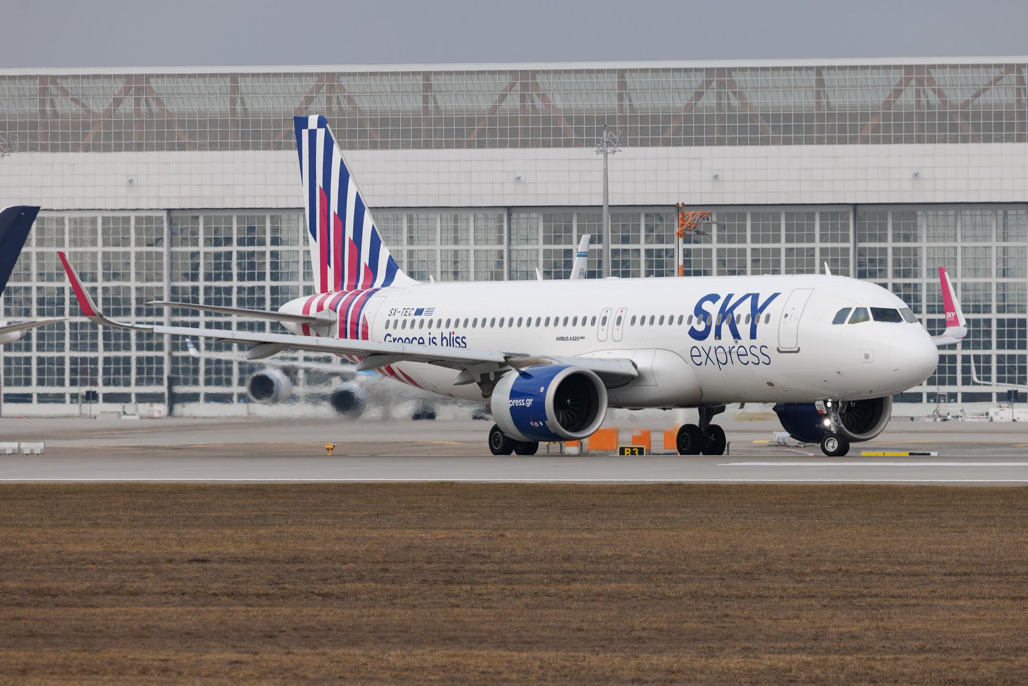 Munich Airport: Sky Express (GQ / SEH) | Airbus A320-251N A20N | SX-TEC | MSN 9566