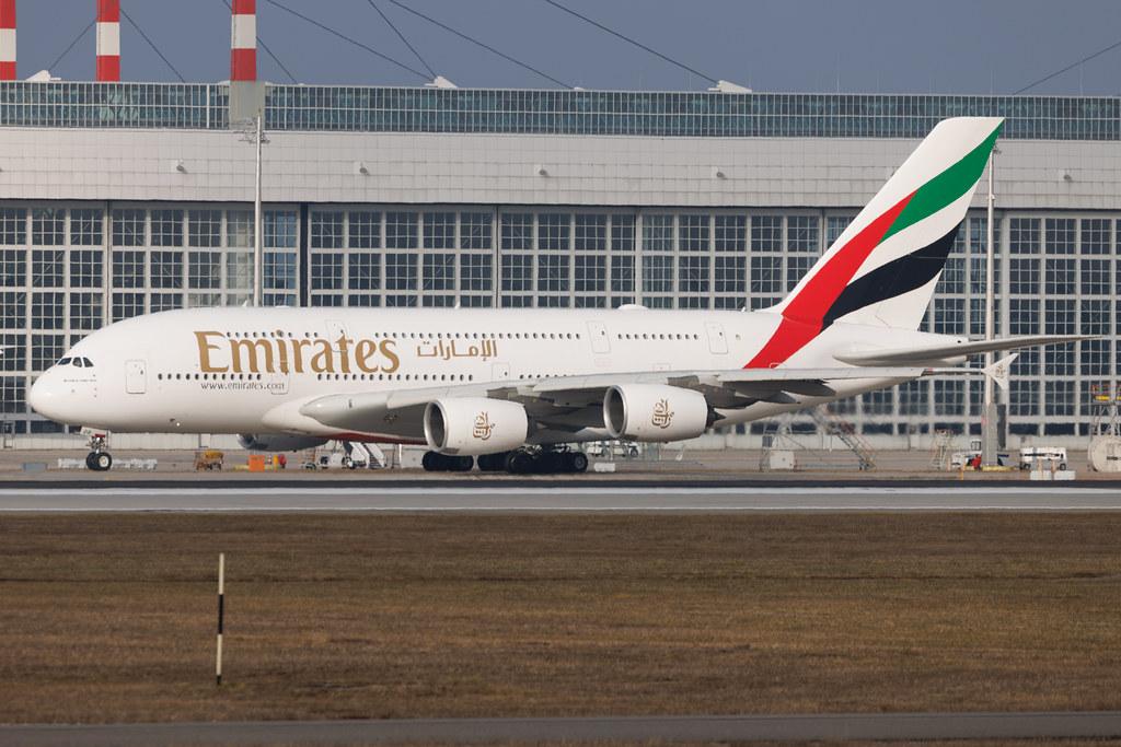 Munich Airport: Emirates (EK / UAE) | Airbus A380-861 A388 | A6-EOB | MSN 164