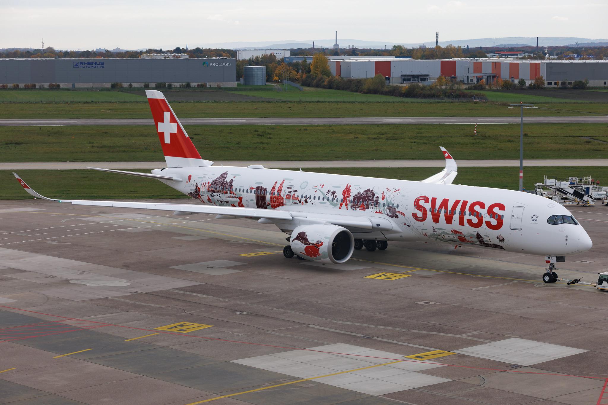 Hannover Airport: Swiss (LX / SWR) | Livery: Wanderlust Livery | Airbus A350-941 A359 | HB-IFA | MSN 737