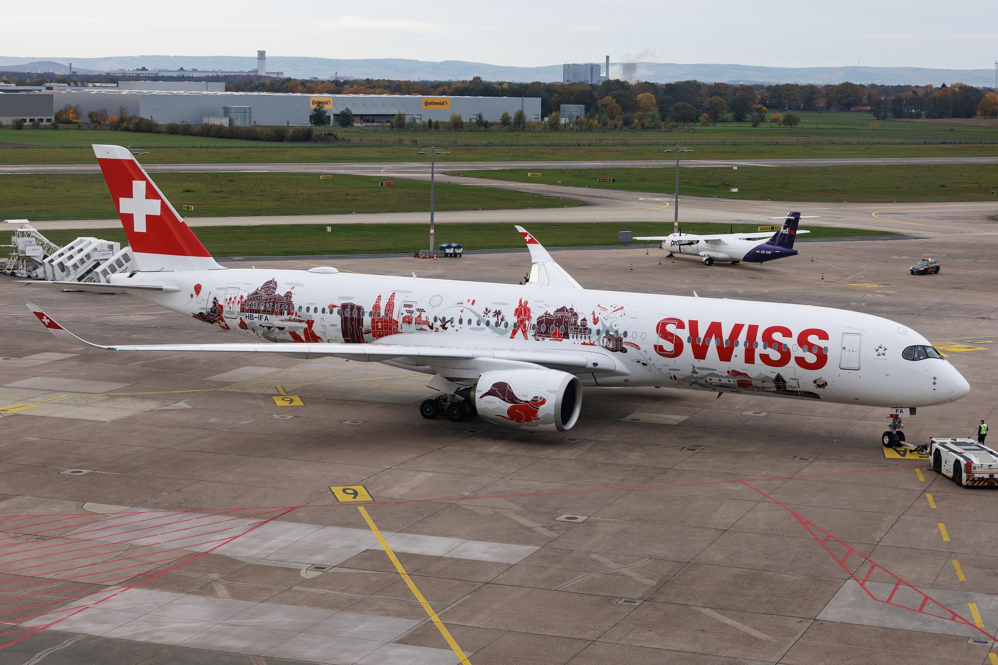 Hannover Airport: Swiss (LX / SWR) | Livery: Wanderlust Livery | Airbus A350-941 A359 | HB-IFA | MSN 737