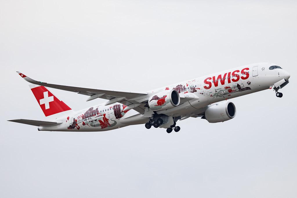 Hannover Airport: Swiss (LX / SWR) | Livery: Wanderlust Livery | Airbus A350-941 A359 | HB-IFA | MSN 737