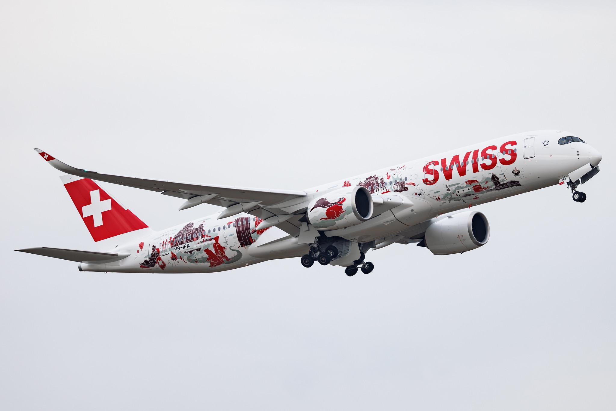Hannover Airport: Swiss (LX / SWR) | Livery: Wanderlust Livery | Airbus A350-941 A359 | HB-IFA | MSN 737