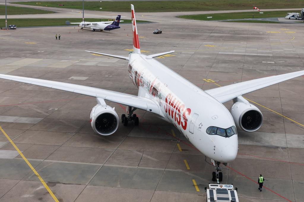 Hannover Airport: Swiss (LX / SWR) | Livery: Wanderlust Livery | Airbus A350-941 A359 | HB-IFA | MSN 737