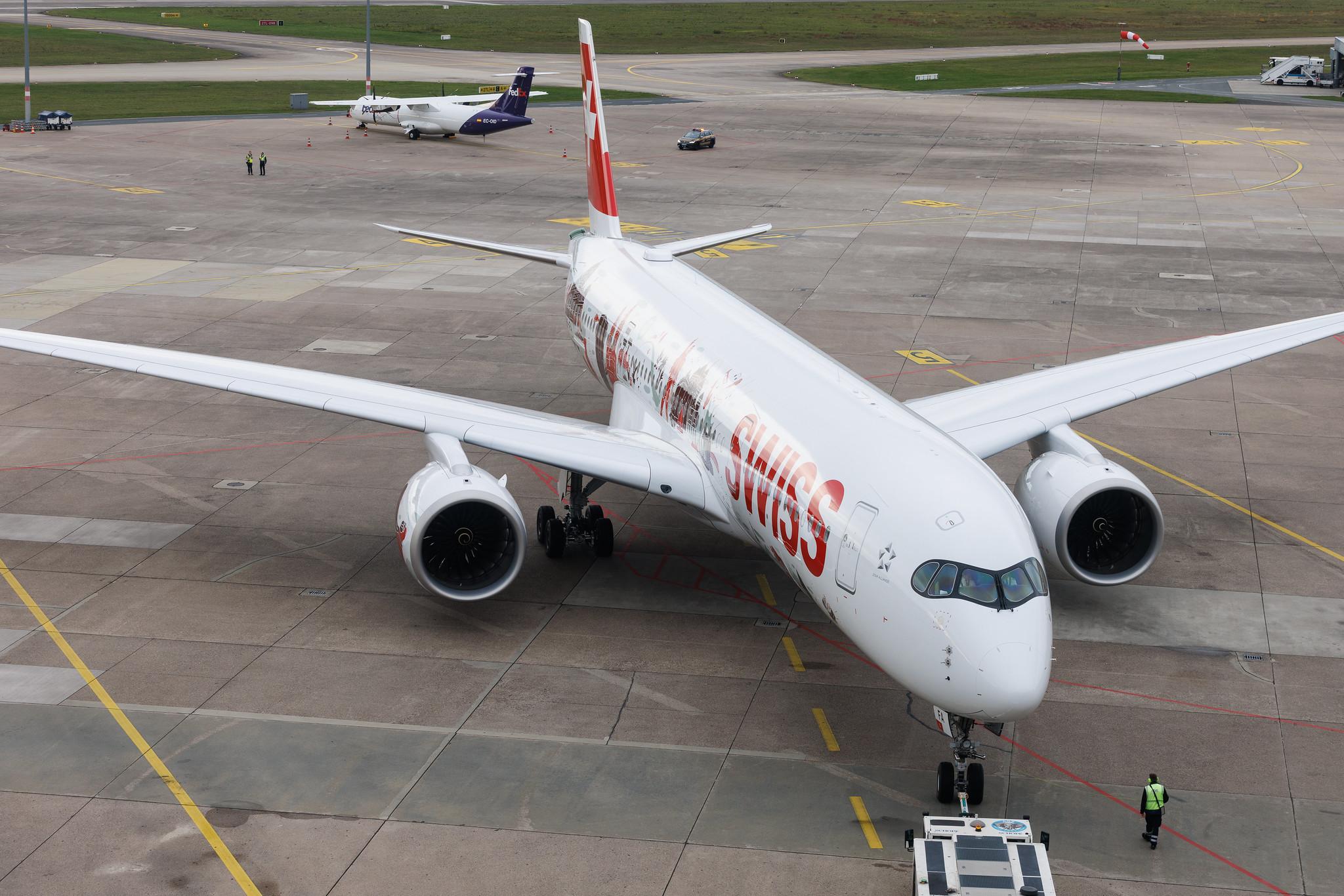 Hannover Airport: Swiss (LX / SWR) | Livery: Wanderlust Livery | Airbus A350-941 A359 | HB-IFA | MSN 737