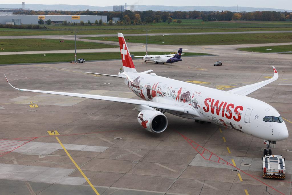 Hannover Airport: Swiss (LX / SWR) | Livery: Wanderlust Livery | Airbus A350-941 A359 | HB-IFA | MSN 737