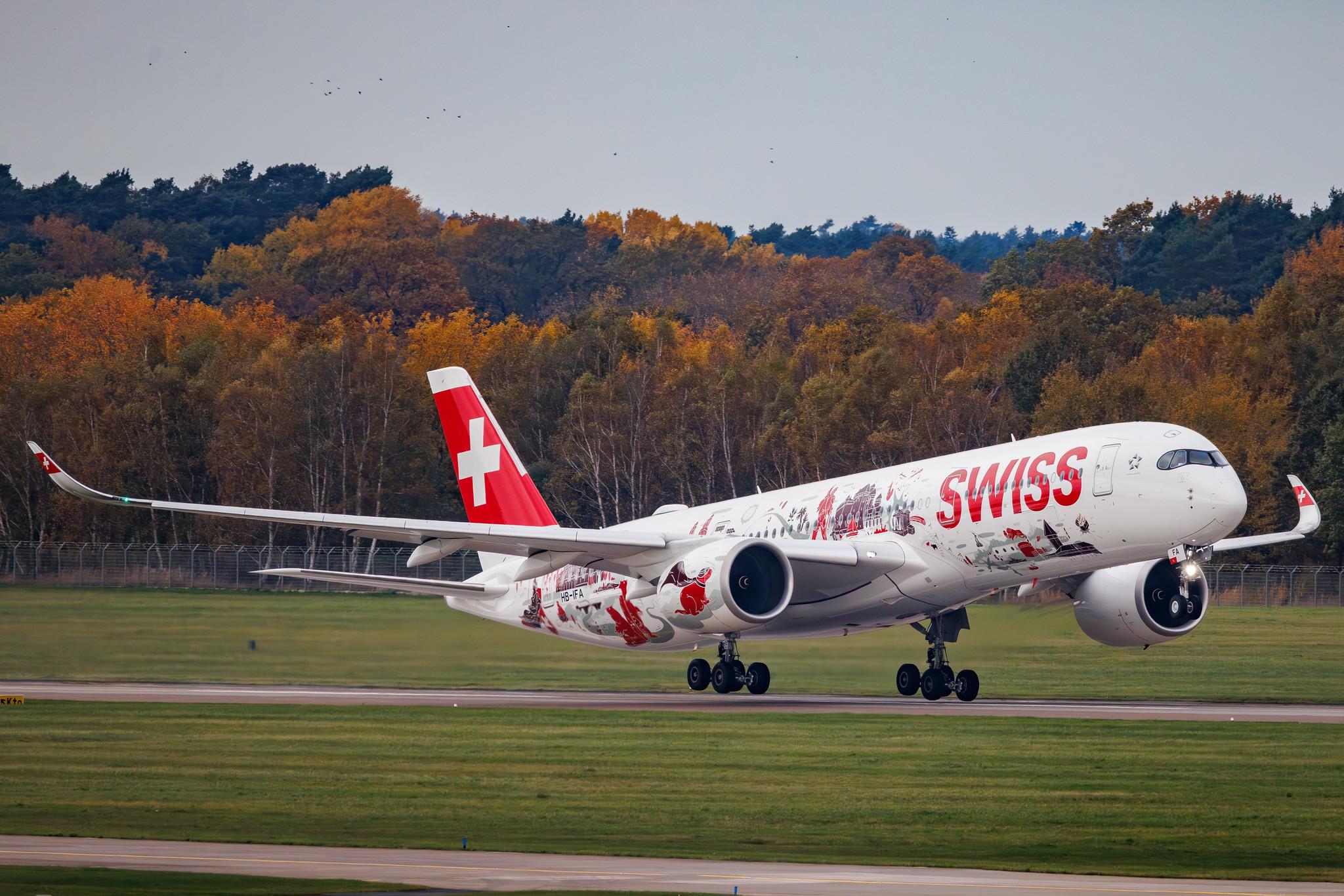 Hannover Airport: Swiss (LX / SWR) | Livery: Wanderlust Livery | Airbus A350-941 A359 | HB-IFA | MSN 737