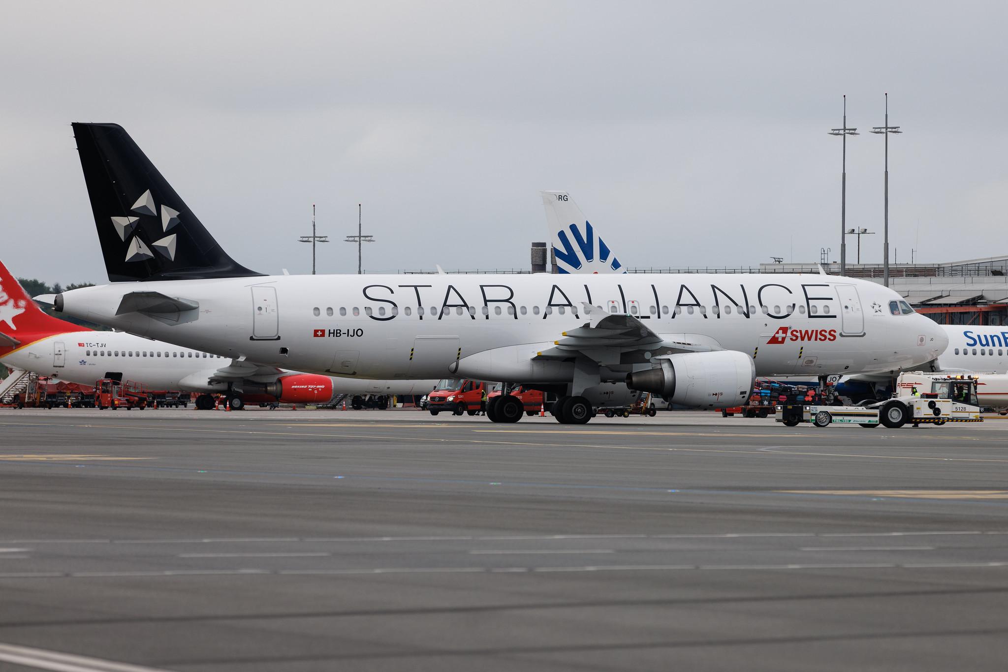 Hamburg Airport: Swiss (LX / SWR) | Livery: Star Alliance Livery | Airbus A320-214 A320 | HB-IJO | MSN 0673