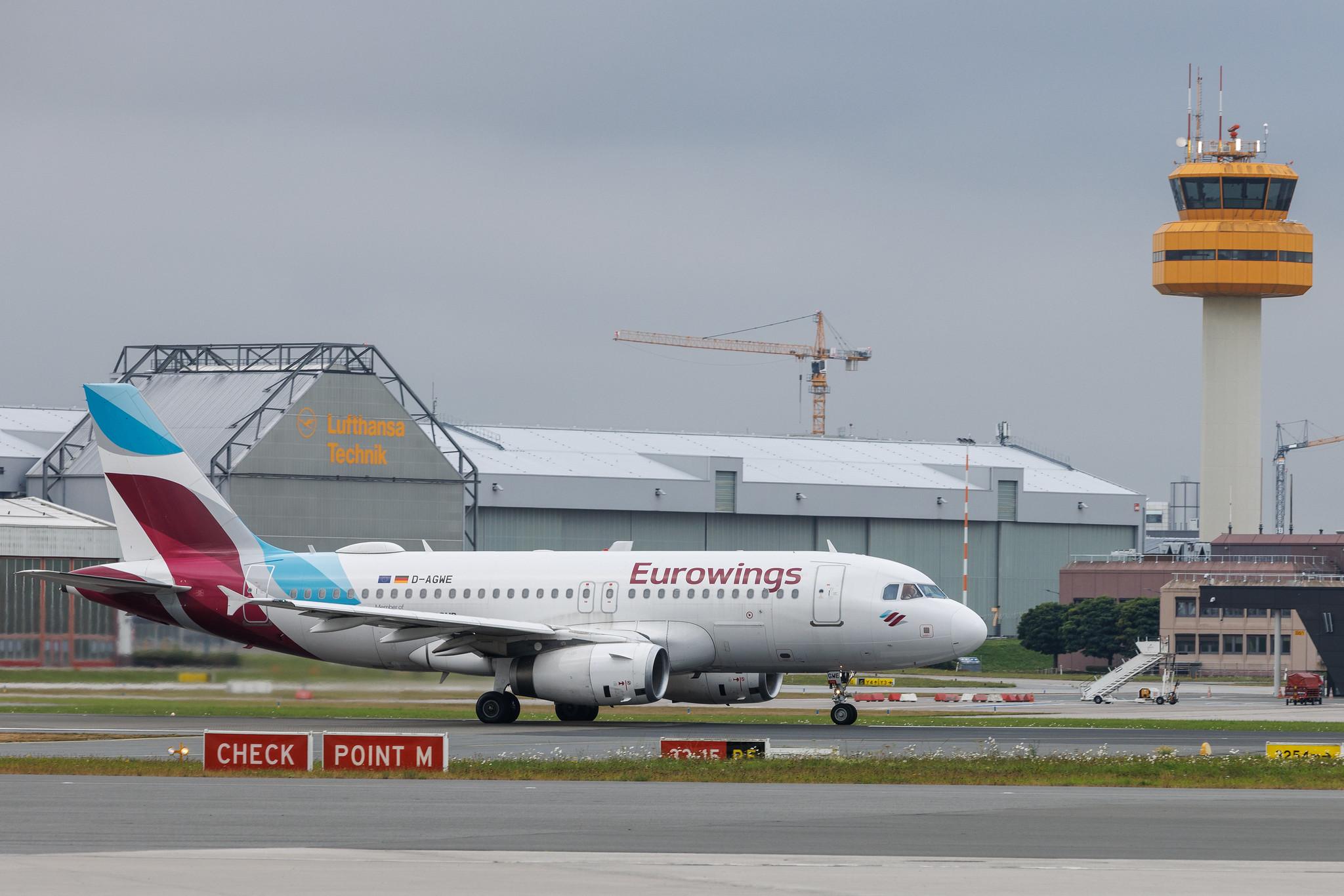 Hamburg Airport: Eurowings (EW / EWG) | Airbus A319-132 A319 | D-AGWE | MSN 3128
