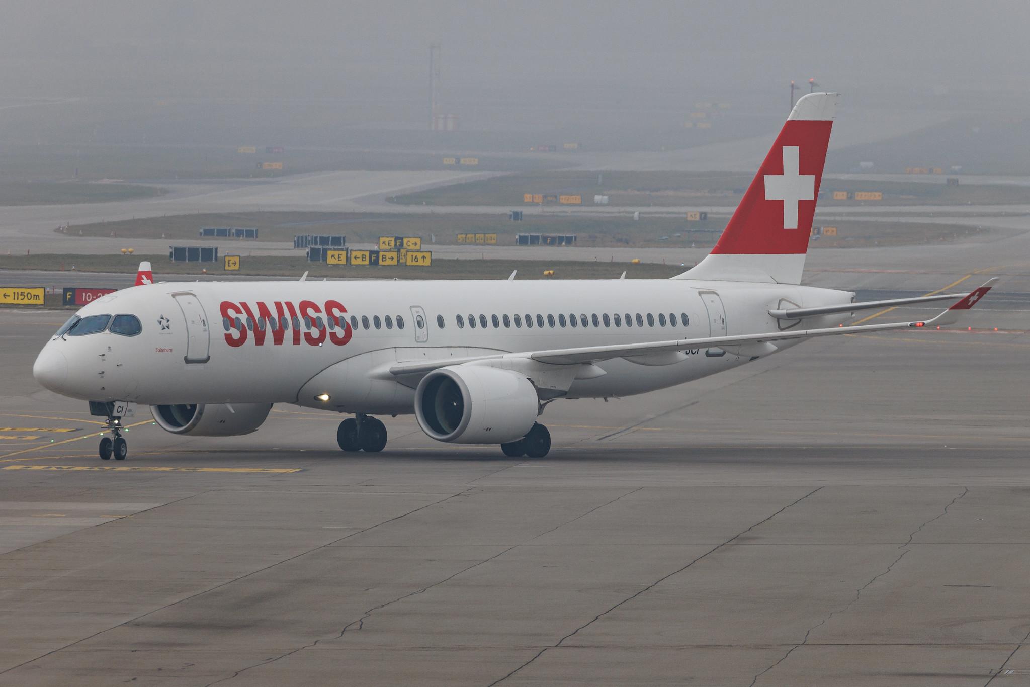 Flughafen Zürich: Swiss (LX / SWR) | Airbus A220-300 BCS3 | HB-JCI | MSN 55023