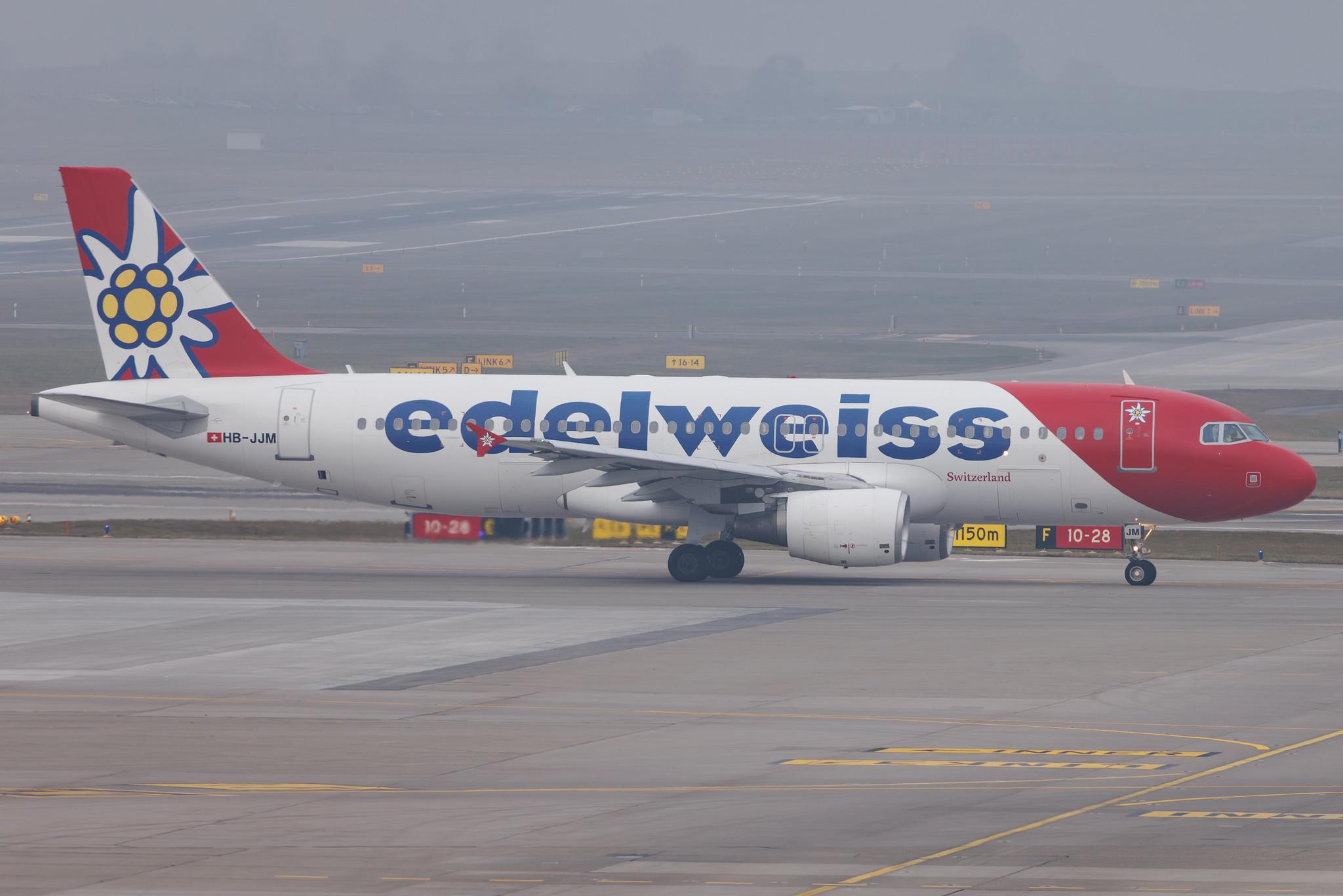Flughafen Zürich: Edelweiss Air (WK / EDW) | Airbus A320-214 A320 | HB-JJM | MSN 2627
