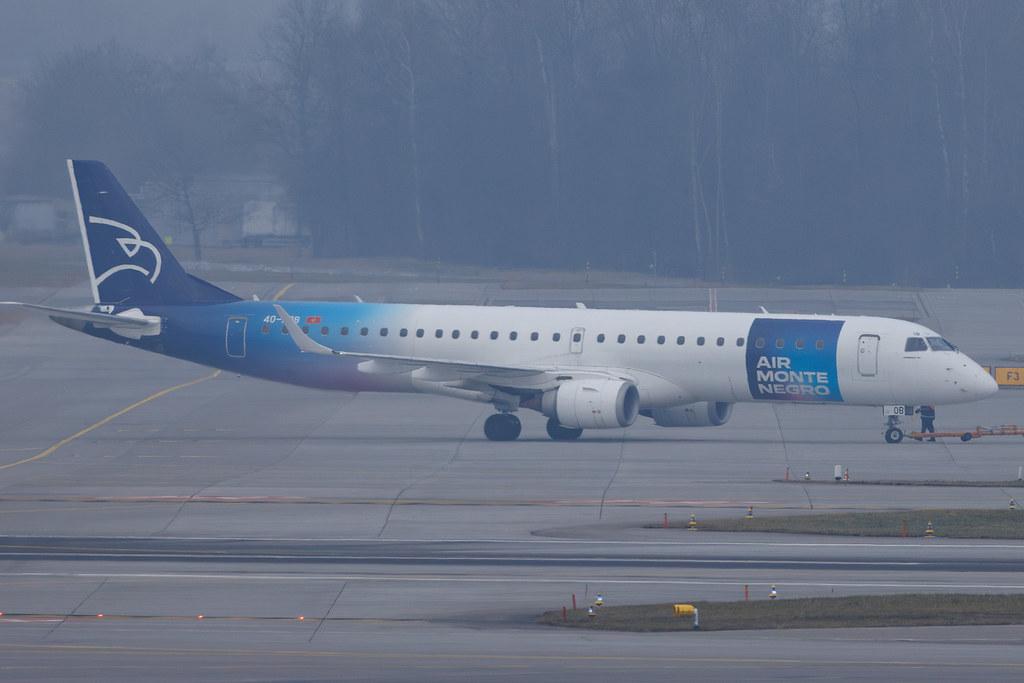 Flughafen Zürich: Montenegro Airlines (YM / MGX) | Embraer E195LR E195 | 4O-AOB | MSN 19000283