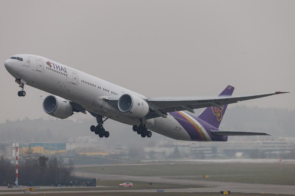 Flughafen Zürich: Thai Airways (TG / THA) | Boeing 777-3D7(ER) B77W | HS-TKU | MSN 42110