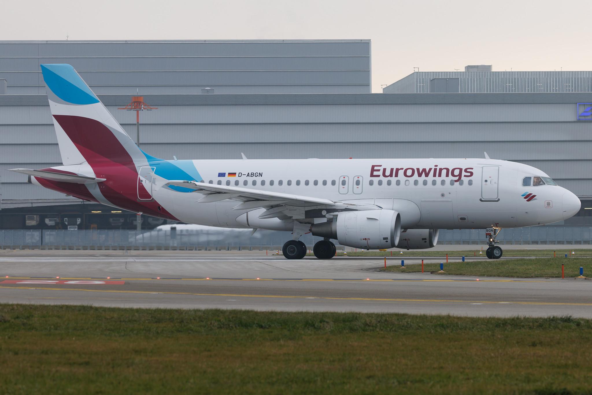 Flughafen Zürich: Eurowings (EW / EWG) | Airbus A319-112 A319 | D-ABGN | MSN 3661