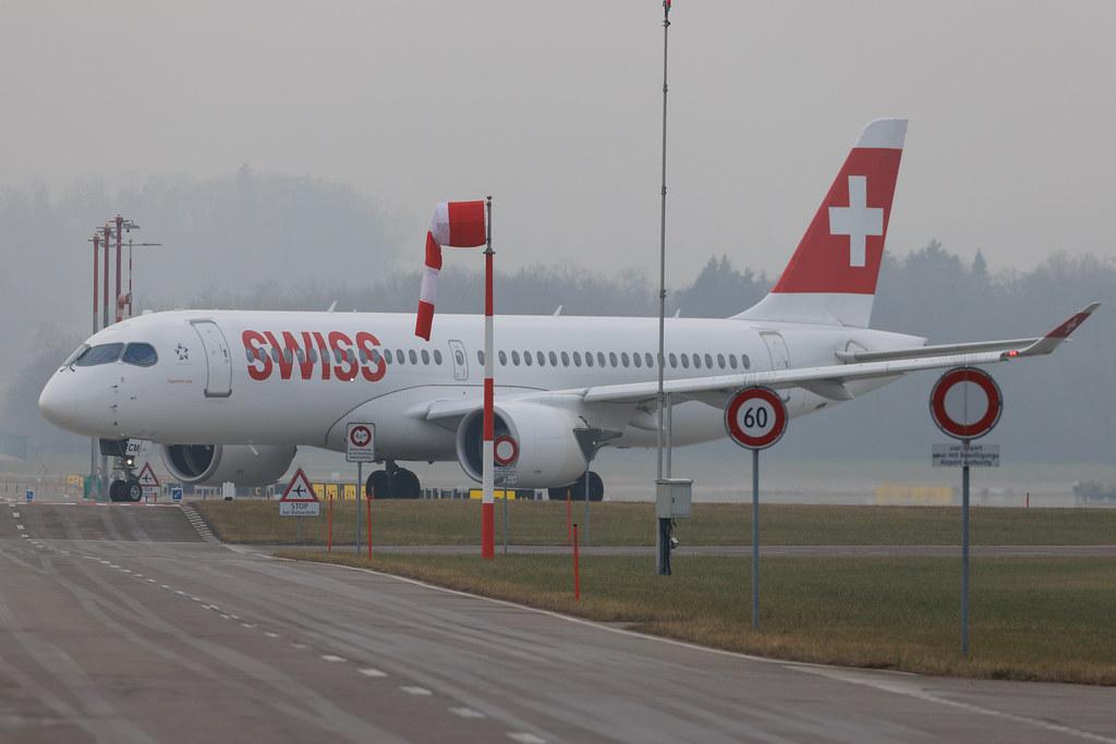 Flughafen Zürich: Swiss (LX / SWR) | Airbus A220-300 BCS3 | HB-JCM | MSN 55030