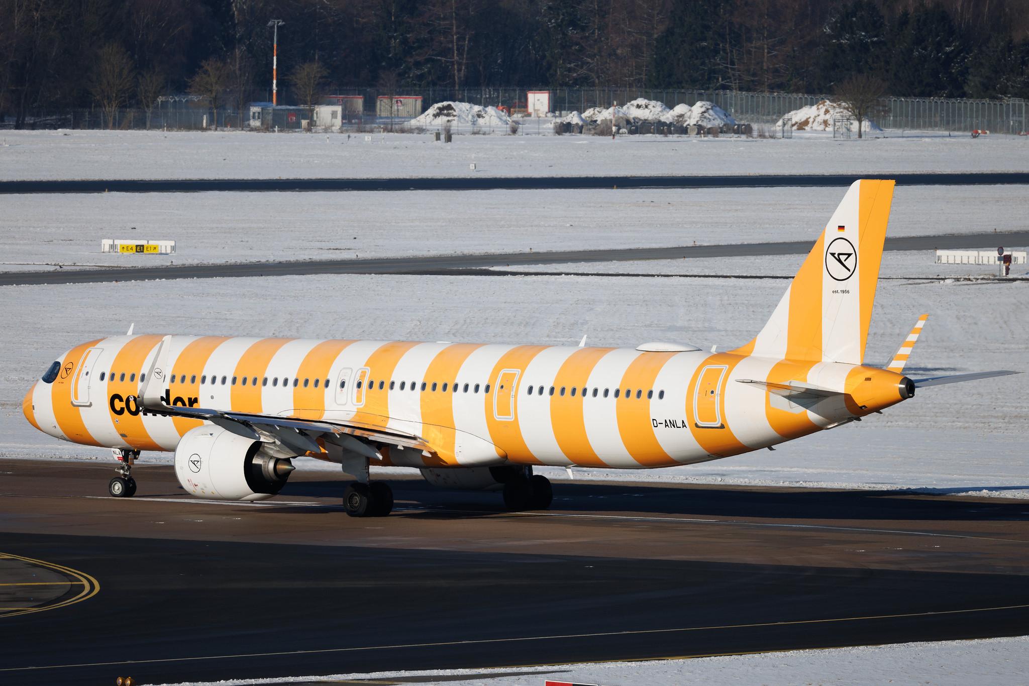 Hamburg Airport: Condor (DE / CFG) | Livery: Yellow Sunshine Livery | Airbus A321-271NX A21N | D-ANLA | MSN 12006