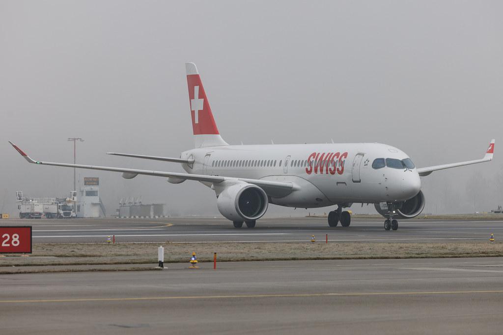 Flughafen Zürich: Swiss (LX / SWR) | Airbus A220-300 BCS3 | HB-JCG | MSN 55020