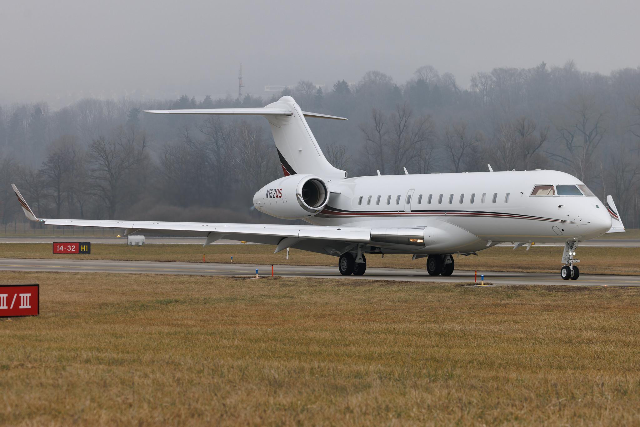 Flughafen Zürich: NetJets (1I / EJA) | Bombardier Global 6000 GLEX | N152QS | MSN 9773