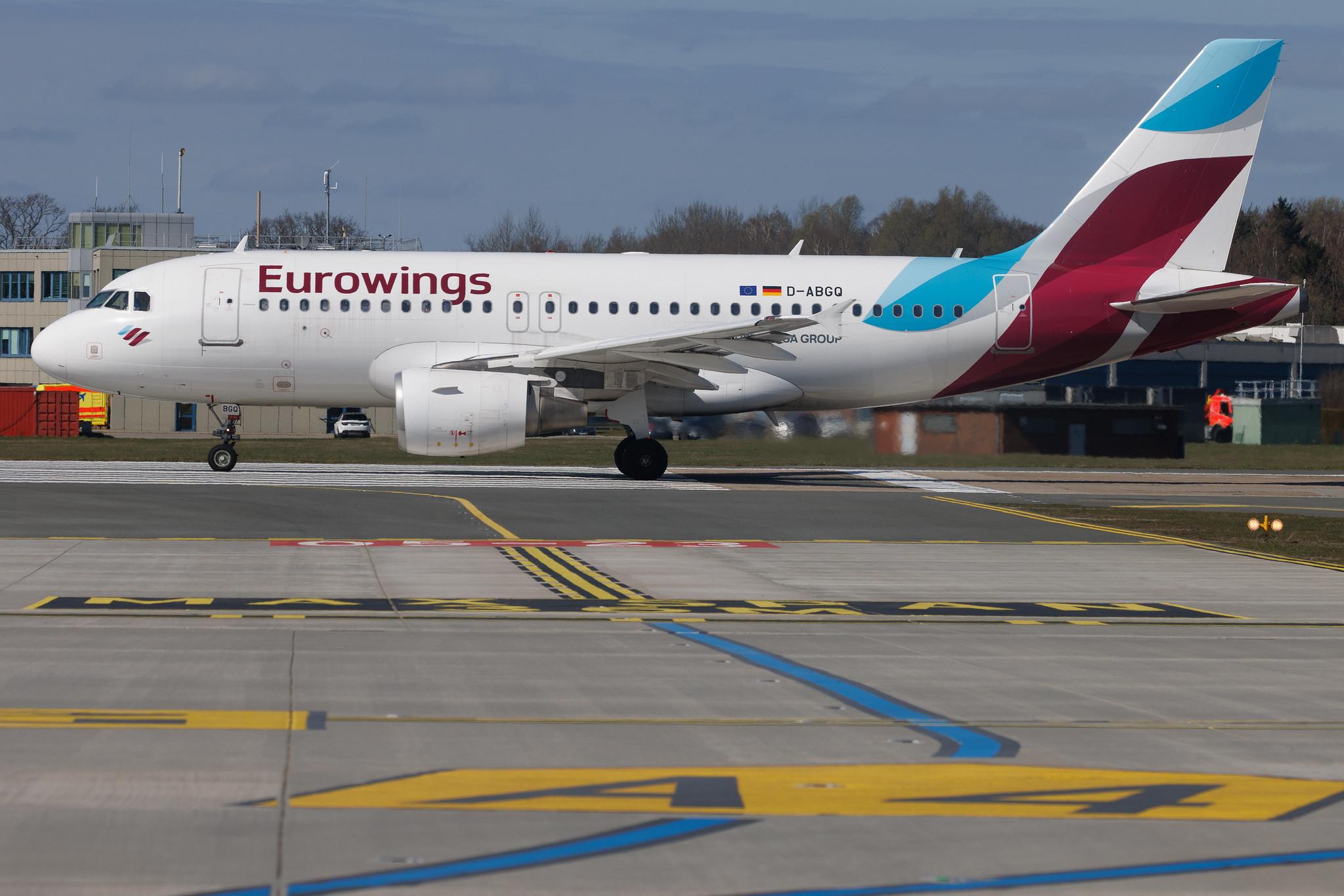 Hamburg Airport: Eurowings (EW / EWG) | Airbus A319-112 A319 | D-ABGQ | MSN 3700