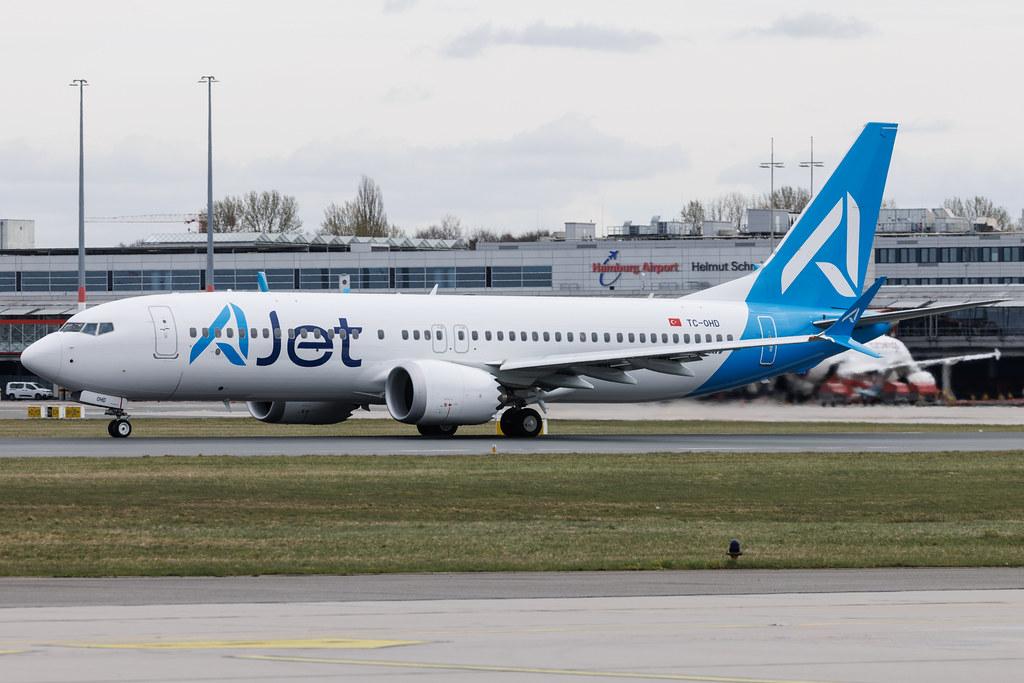 Hamburg Airport: AJet (VF / TKJ) |  Boeing 737 MAX 8 B38M | TC-OHD | MSN 66414