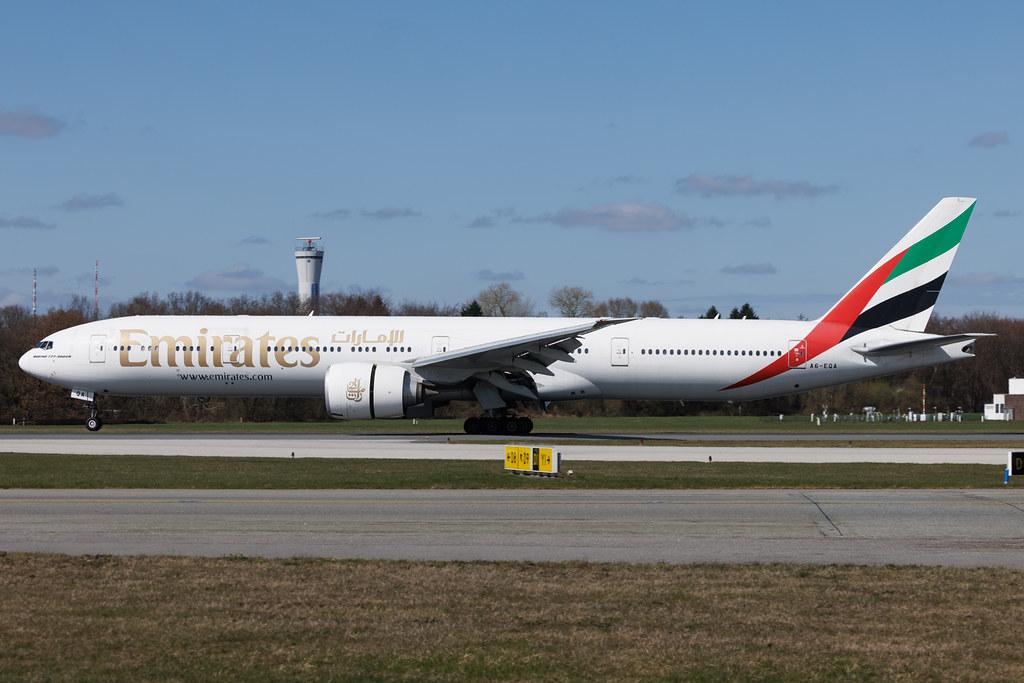 Hamburg Airport: Emirates (EK / UAE) | Boeing 777-31H(ER) B77W | A6-EQA | MSN 42346