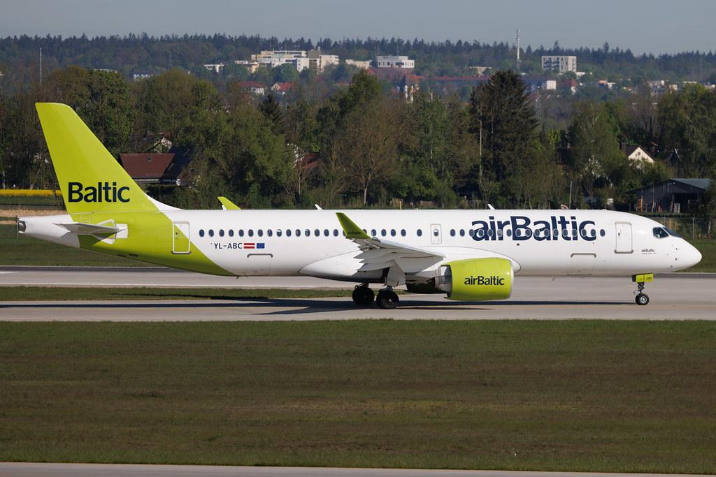 Munich Airport: Air Baltic (BT / BTI) | Airbus A220-300 BCS3 | YL-ABC | MSN 55127