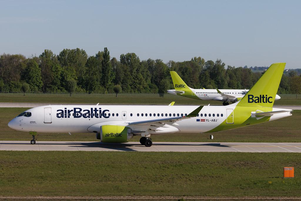 Munich Airport: Air Baltic (BT / BTI) | Airbus A220-300 BCS3 | YL-ABJ | MSN 55165