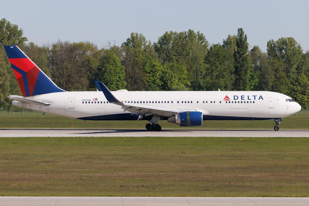 Munich Airport: Delta Air Lines (DL / DAL) | Boeing 767-332(ER) B763 | N197DN | MSN 28454