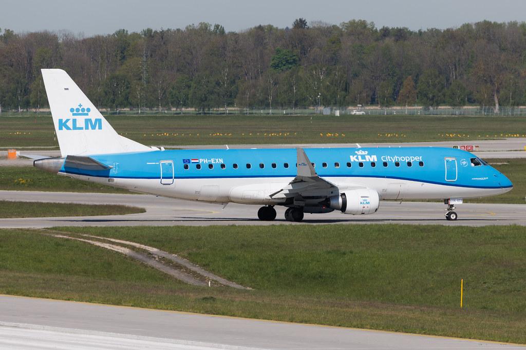 Munich Airport: KLM (KL / KLM) | Operator: KLM Cityhopper | Embraer E175STD E75L | PH-EXN | MSN 17000659