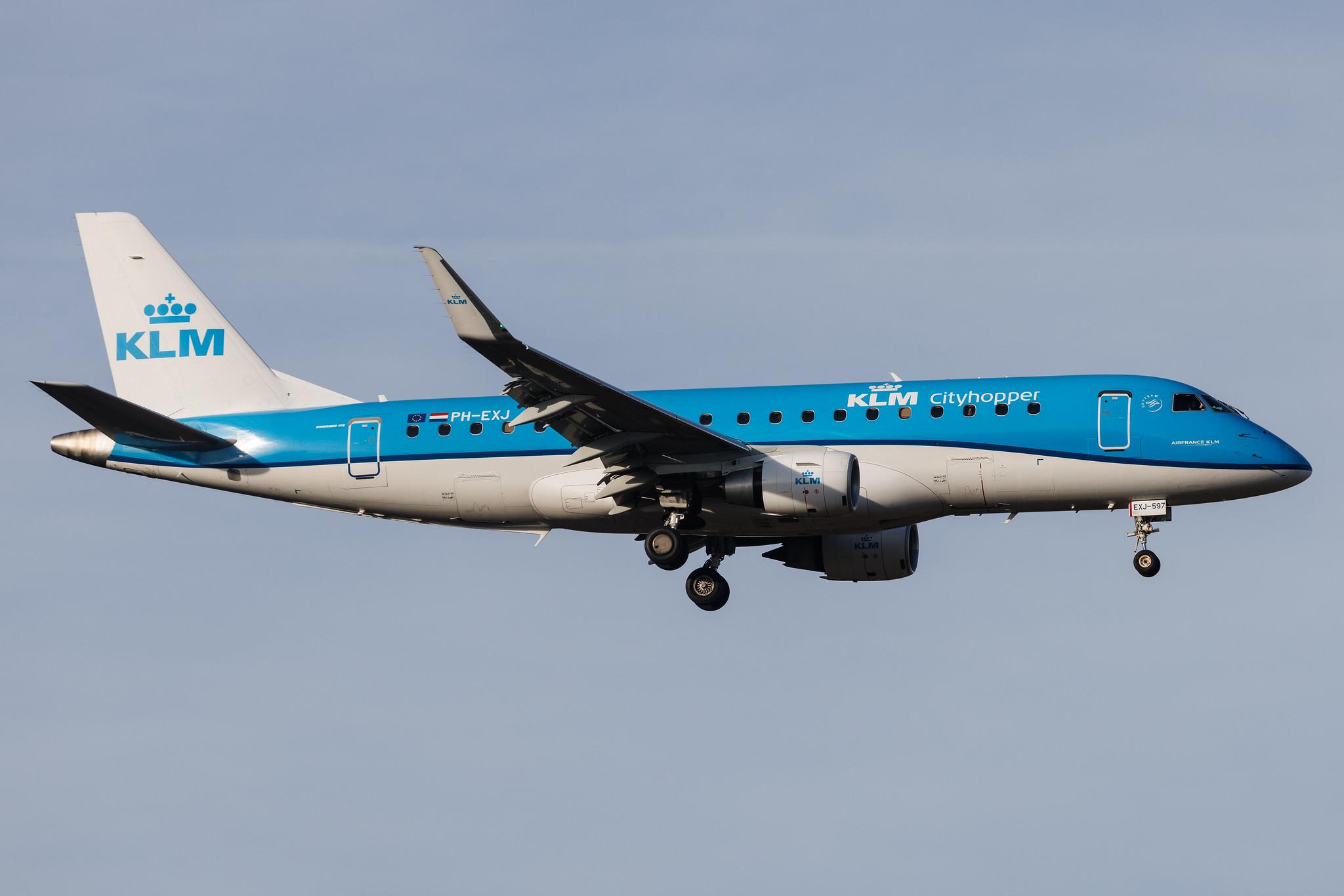 Frankfurt Airport: KLM (KL / KLM) | Operator: KLM Cityhopper | Embraer E175STD E75L | PH-EXJ | MSN 17000597