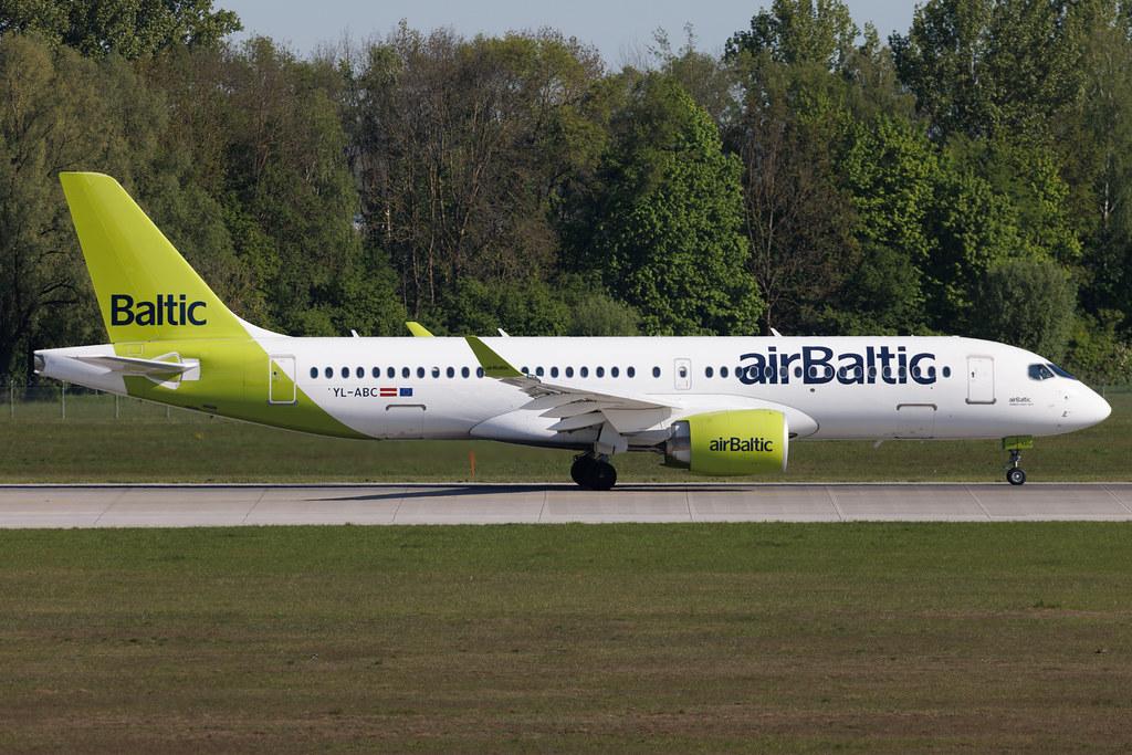 Munich Airport: Air Baltic (BT / BTI) | Airbus A220-300 BCS3 | YL-ABC | MSN 55127
