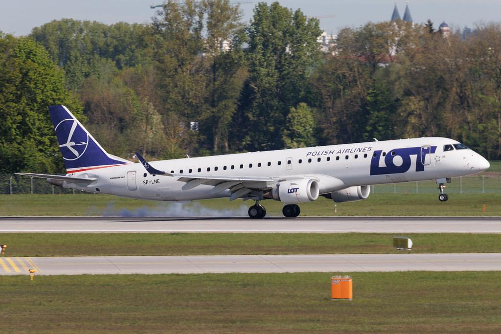 Munich Airport: LOT (LO / LOT) |  Embraer E195LR E195 | SP-LNE | MSN 6341602